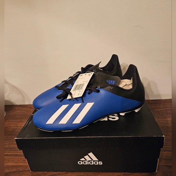 Adidas Big Kid Size 5.5 X 19.4 FXG Soccer Cleats Blue/White EF1615 NWB - Picture 10 of 11